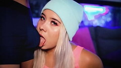 Horny blonde with cute face seduces her partner'_s cock for you Thumb