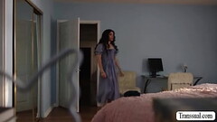 TS stepmom lets perv stepson bang her ass Thumb