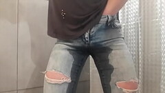 Compilation 8 Videos of My Wetting Jeans and Pants plus High Heels Thumb