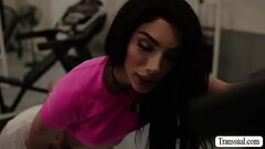 Sexy shemale barebacked by her gym buddy Thumb