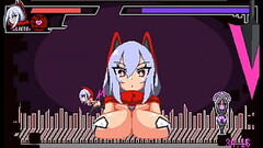 Buzama [Hentai fight game] Ep.4 body transformation into a giant cock and then sucked between gigantic tits Thumb