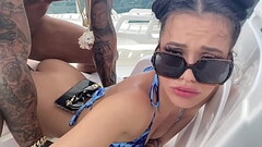 Horny little slut give sloppy blow job and hardcore amateur fucking on a boat Thumb