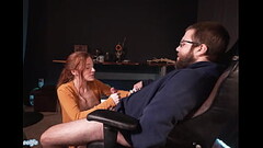 Redhead gets sloppy all over cock until it explodes all over their hands Thumb
