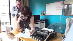 ENF Office domination. Boss undresses the secretary. Take off pantyhose and panties. Nude secretary. Chapter  1 Thumb