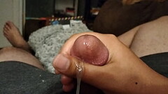 Stroking my cock until I cum. Thumb