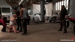 Blond face and ass fucked in public Thumb