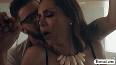 Horny shemale lets stepson bang her ass Thumb