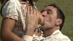 Kinky brunette girl moans while getting her ass fucked outdoors Thumb