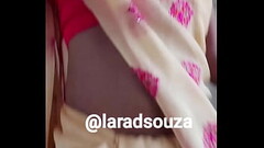 Indian crossdresser slut Lara D'_Souza in saree Thumb