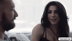 Brunette trans babe barebacked boyfriend Thumb