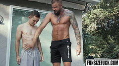 FunSizeFuck.com - Marcus Rivers is the very definition of Pocket-Rocket! Dolf Dietrich started banging his dick into him, faster and faster, until he suddenly exploded! Thumb