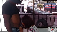 Black guy with a big cock fucks me bareback in the street window. I am fucked like a bitch by BBC boy. Do you want to put your cock in me too? Do you like my black BBC? Thumb