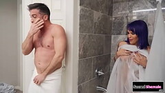 TS Foxxy barebacked by stepsis husband Thumb