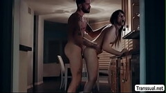 TBabe gets bang on the kitchen sink Thumb