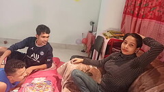Shathi khatun and hanif and Shapan pramanik .Threesome sex Thumb