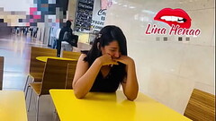 Exhibitionism - My friend makes my toy vibrate in a shopping center until she manages to make me squirt Thumb