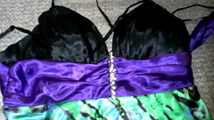 Wild Print Satin Prom Dress Thumb