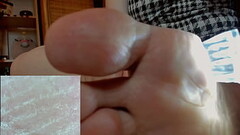 Very close exploration of the feet of your giantess Nicoletta Thumb