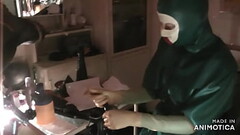 Rubbernurse Agnes - Green surgical gown - in the operating room blowjob / prostate massage / finally desemination of a large amount of spermcream Thumb