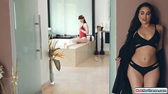 Petite brunette rims tgirl Natalie Mars Thumb
