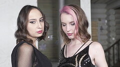 Alice Paradise and Regina moonshine are having fun with the dog'_s rubber dick (wet) Thumb