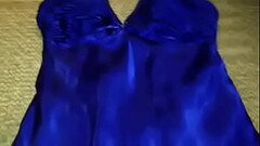 Hot Blue Satin Prom Dress 2 Thumb