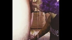 Ebony Facefuck Slut Mouth Full of Big White Cock Thumb