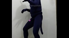 Zentai human dog suit penis Thumb