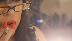 Chubby Tina Snua Smoking 2 Lucky Strike Cigarettes - Smoking Fetish Thumb