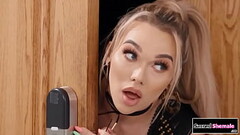 Horny boss barebacks the tgirl Emma Rose Thumb