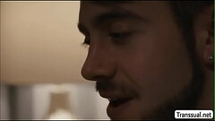TS Eva loves sucking Stepsons hard dick Thumb