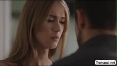 TS Crystal tries sucking her Stepbros dick Thumb