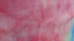 Nicoletta goes shopping and in the dressing room she gets her sports shorts completely wet. Want to spy on her? Thumb