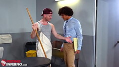 Janitor Ashley Ryder Aggressively Fists Ebony Professional  - FistingInferno Thumb
