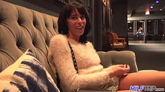 Hot skinny Asian sucks on big white cum like it'_s her first love Thumb