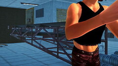 Latino Woman - belly punched Thumb