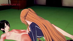 Sword Art Online Hentai 3D - Asuna x Kirito - Handjoob, Blowjob, Fucks with cum inside - Anime Manga Japanese Porn Thumb