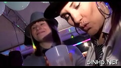 Wild and raucous pole party Thumb