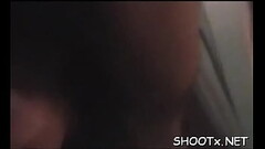 Mesmerizing brunette Tanya enjoys twat hammering Thumb