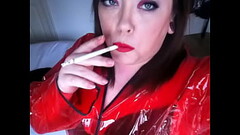 Fat UK Slut In PVC Mac Smoking Thumb