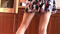 No Panties Upskirt Flirty Summer Skirt Miniskirt Tease of Lola Thumb