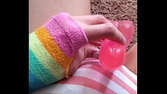 Femboy jerking dildo, gets excited Thumb