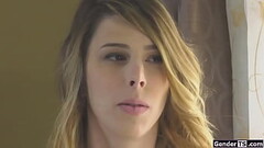 Small tits shemale Casey Kisses sucked Thumb